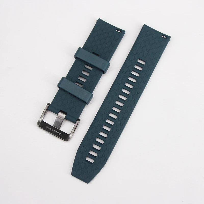 Original Huawei GT2 46mm FKM Rubber Watch Band 22mm Huawei Genuine Leather strap GT Stainless Steel Milanese Wacth Strap