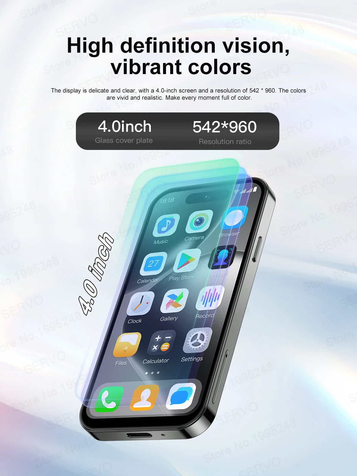 SERVO S16 Mini 4.0" Display Smartphone Android 10.0 3G WCDMA Dual SIM Standby 2GB+16GB Play Store WiFi Cute Cellphone Free Gifts