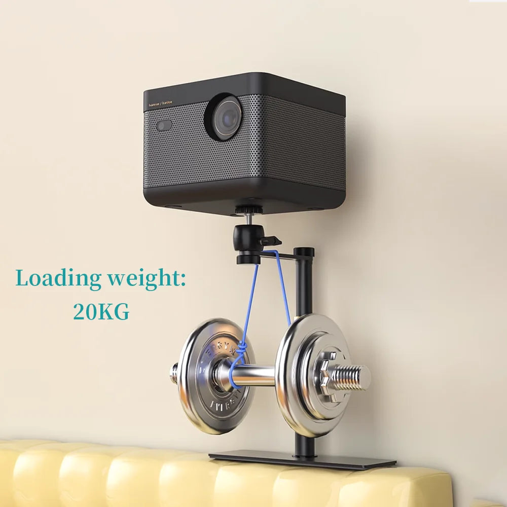 Multifunctional Projector Stand for Bedside Desktop Sofa Bed 360° Rotation Adjustable Thick Metal Base Projector Support Bracket
