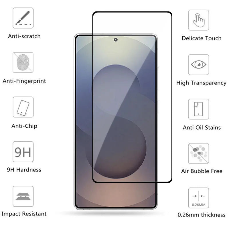 Full Cover Glass for Samsung Galaxy S25 Ultra Tempered Glass Samsung S25 S24 Ultra Screen Protector Phone Film Samsung S25 Ultra