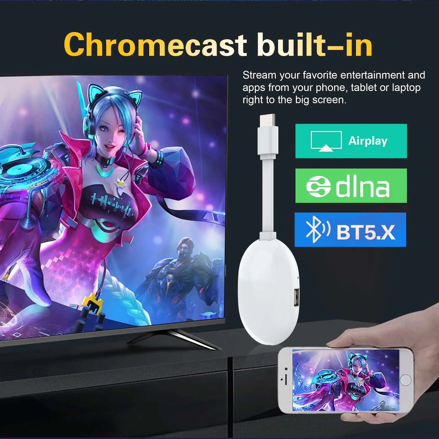 New Mortal Android 14.0 BT5.X 4k Smart TV Stick Q2 Ultra Allwinner H313 2GB RAM 16GB ROM Q2 Ultra TV Stick Dual Wifi 6 TV Dongle