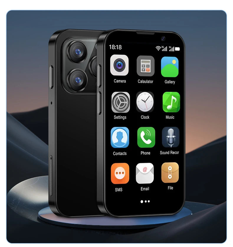 NEW SERVO 16SE Mini 3G Cute Smart Phone Android System 2 SIM Cards 3.0 inch Display Facial Unlock 2GB 16GB Small Card Smartphone
