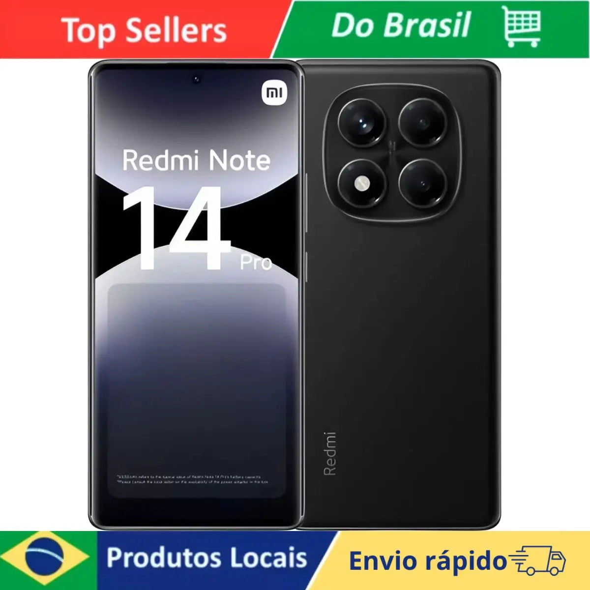 Mobile Phone Smartphone Xiaomi Redmi Note 14 Pro 256GB 8GB RAM 4G 120Hz 5500mAh 200MP Camera with AI