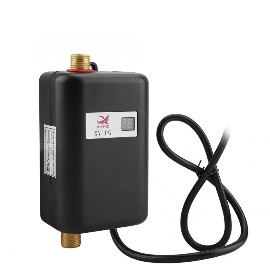 3000W Electric Water Heater Electric Tankless Water Heater LCD Digital Temperature Display Heating Shower 220-240V 50Hz