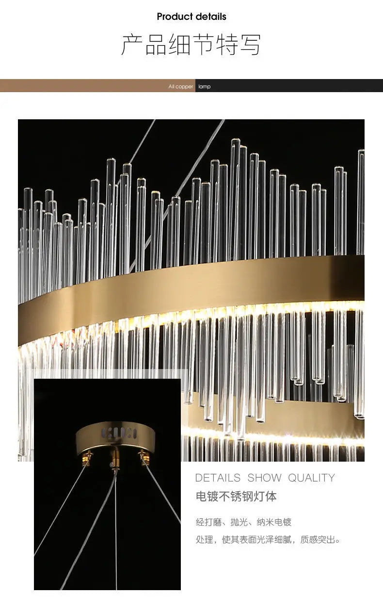 Chandelier Living Room Modern Simple Light Luxury Lighting Dining Room Lamp Hall Pendant Lights Crystal Bedroom Lamp 2025 New
