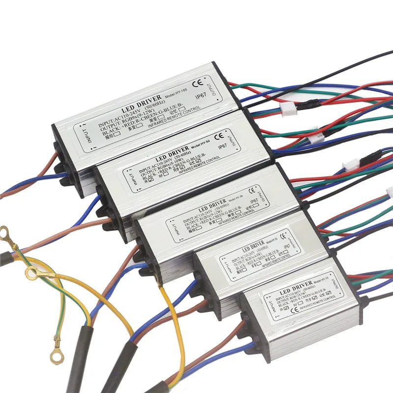 RGB LED Driver With Chip High Power COB LED lamp Beads 10W 20W 30W 50W 100W Lighting Transformers For DIY Floodlight Spot light