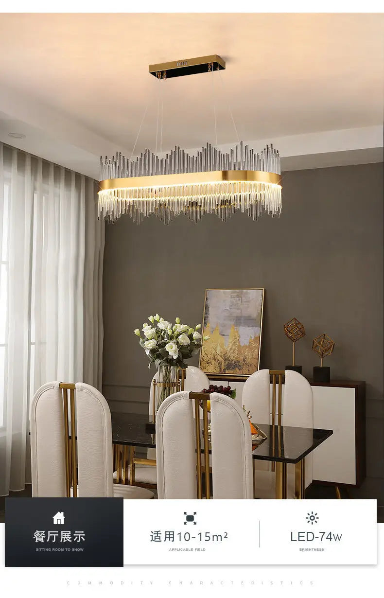 Chandelier Living Room Modern Simple Light Luxury Lighting Dining Room Lamp Hall Pendant Lights Crystal Bedroom Lamp 2025 New