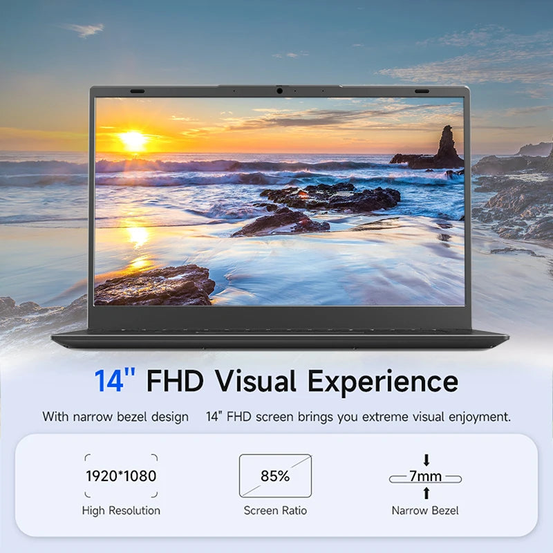 Intel Celeron N5095 4-Core Processor Intel UHD Graphics 2.90 GHz 16GB RAM 512GB Pc Laptop Laptops Brand New