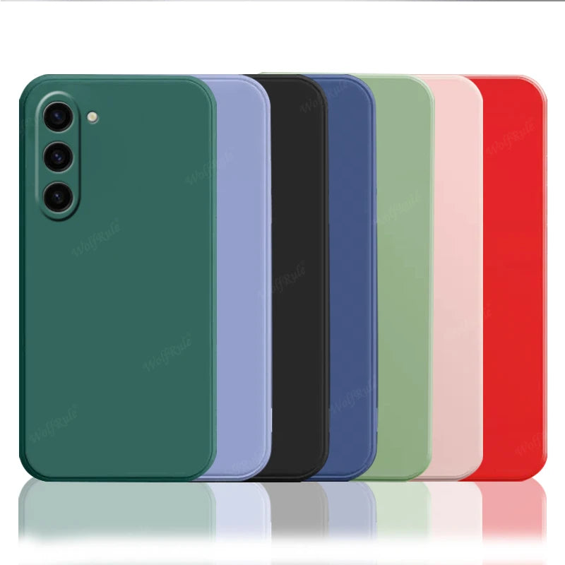 For Samsung S25 Case Cover Samsung Galaxy S25 Plus Capas Liquid Silicone Original TPU Shockproof Soft Fundas Samsung S25 Ultra