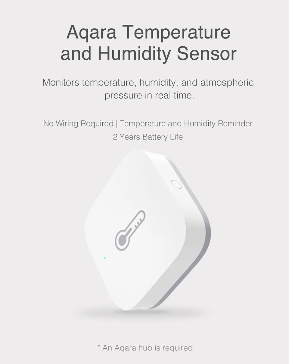 Aqara Temperature Sensor Smart Air Pressure Humidity Environment Sensor Zigbee Smart Remote Control For Mijia Home Homekit