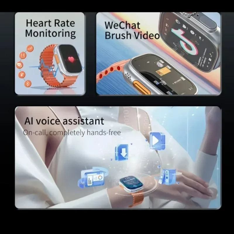 2025 New smartwatch DW99 2.2-inch HD screen app Download Bluetooth Call GPS Sports Sleep Tracking Men's smartwatch