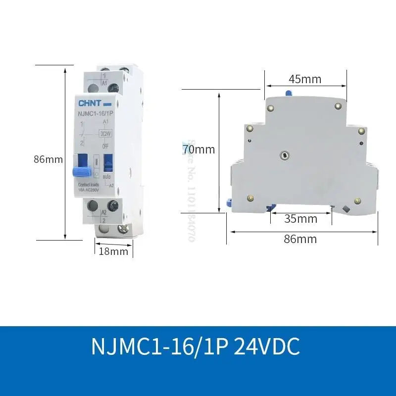 CHINT Impulse Signal Pulse Relay NJMC1 Signal Relay NJMC1-16 1P 2P 3P 4P AC220V DC24V 16A CHNT