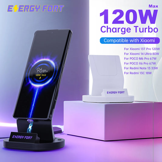 For Xiaomi PD120W Magnetic Fast Charging Base Wireless Charger Stand Desk Charging Station for Xiaomi14/14pro Redmi k70 Huawei