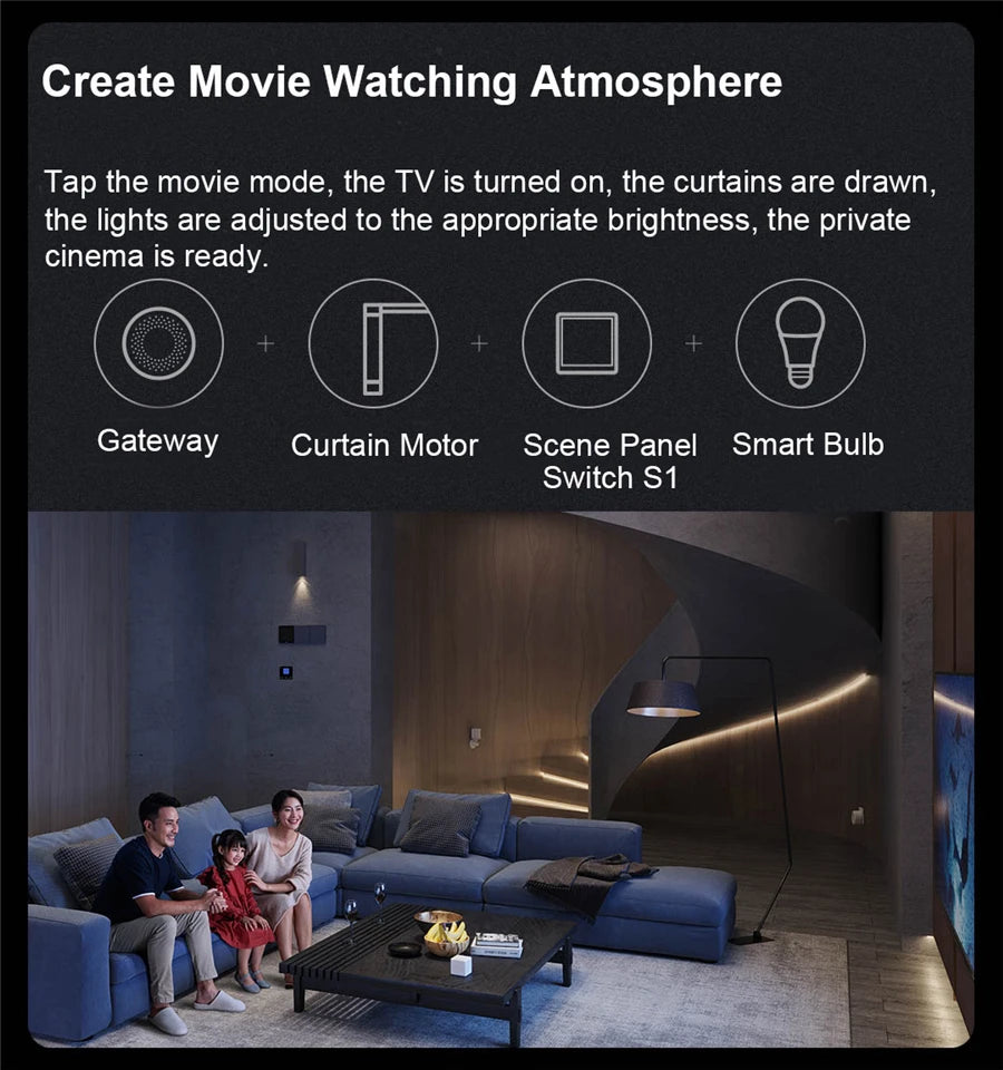 Aqara Smart Scene panel Switch S1 3.95 inch Touch Screen Voice Light Control AI Gesture Recognition For HomeK Aqara Home App