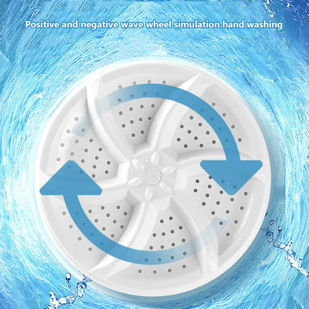 Mini Washing Machine USB Rotating Turbine Portable Washing Machine For Socks Underwear Wash Dishes For Travel Home Business Trip