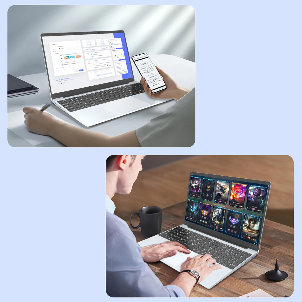 15.6 inch Business Laptop Intel N95 16GB RAM 512GB SSD Cheap Portable Laptop With Fingerprint Bluetooth Camera for PS Office