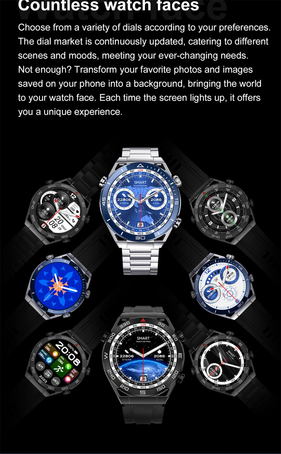 LIGE GPS Smart Watch Men 454*454 HD resolution Voice Calling NFC Watches Compass IP68 Waterproof ECG+PPG Smartwatch For Huawei