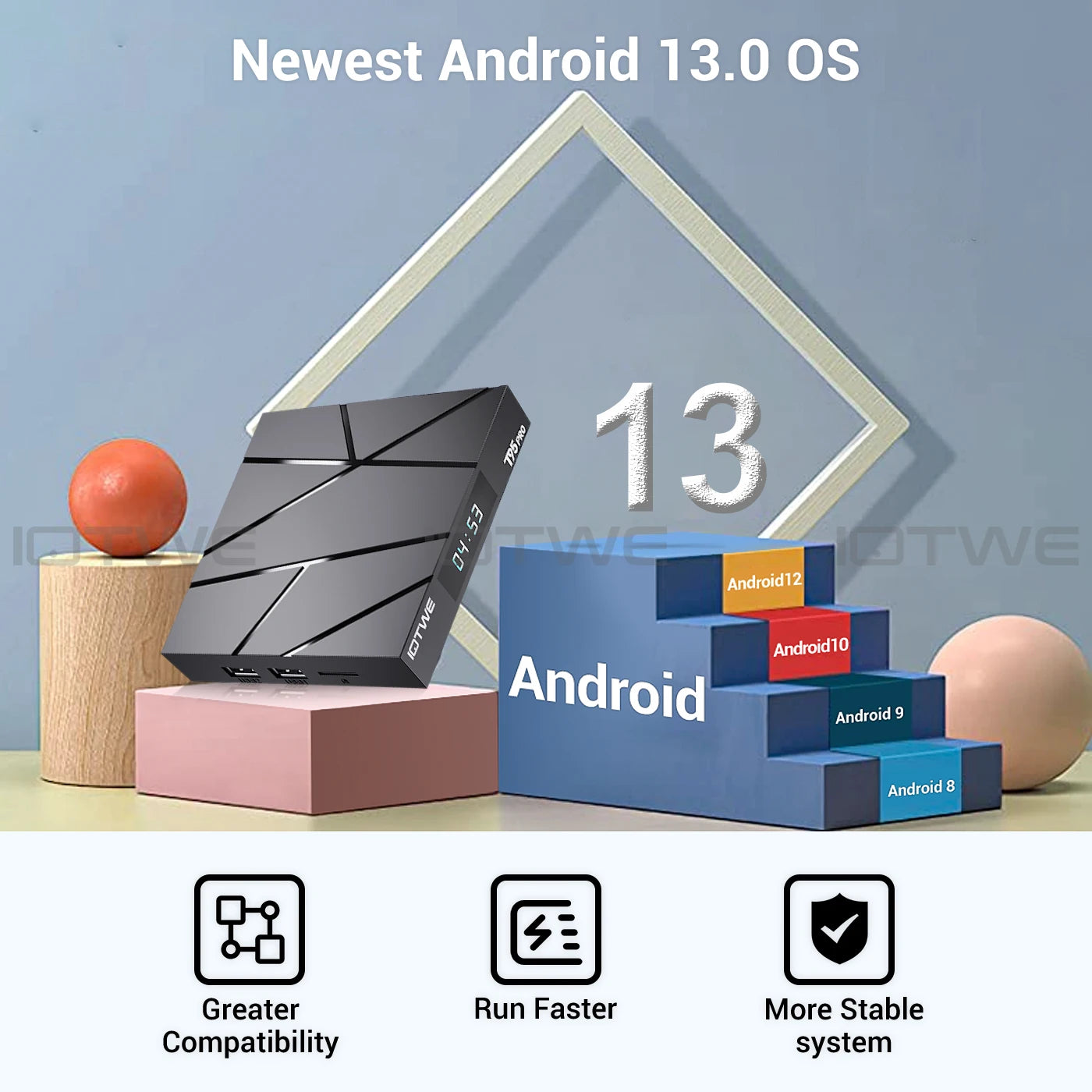 T95 Max H618 Smart TV Box Android 13 Set-Top-Box H618 Quad Core 6K WIFI6 BT5.0 T95Pro Media Player Smart Set-Top-Box 4GB+32GB