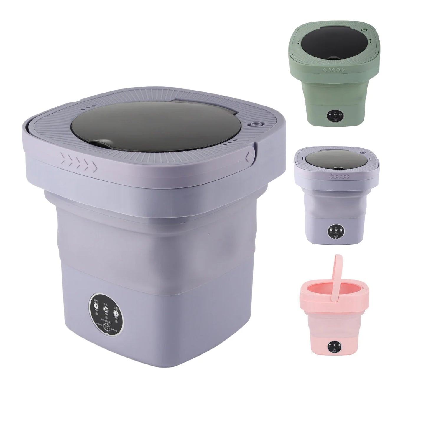 Foldable Washing Machine High Speed 6.5L Large Capacity Soft Semi Spin Drying