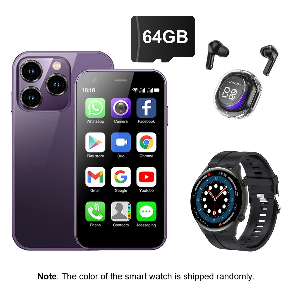 SERVO 15SE Small Smartphone 2 SIM WCDMA Android 8.1 RAM 2GB ROM 16GB GPS WIFI 3.0" Screen Mini Portable Mobile Phone Cheap Price