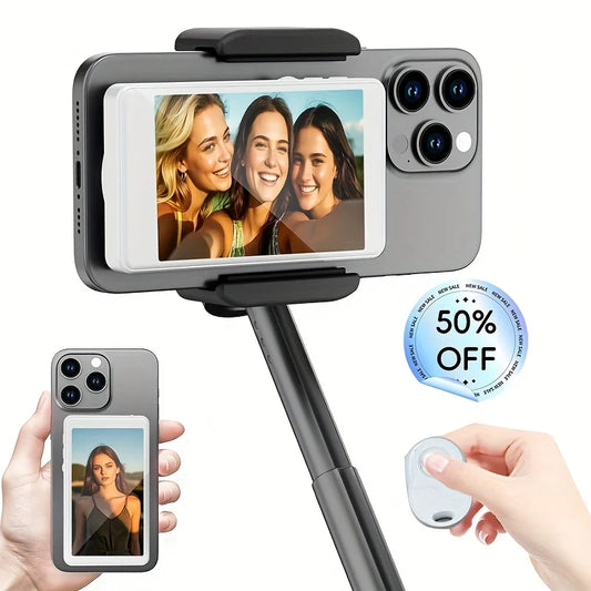 Smartphone Wireless Magnetic Selfie Monitor Screen iPhone Android Phone Vlog Live Video Recording Outdoor Selfie Assistance