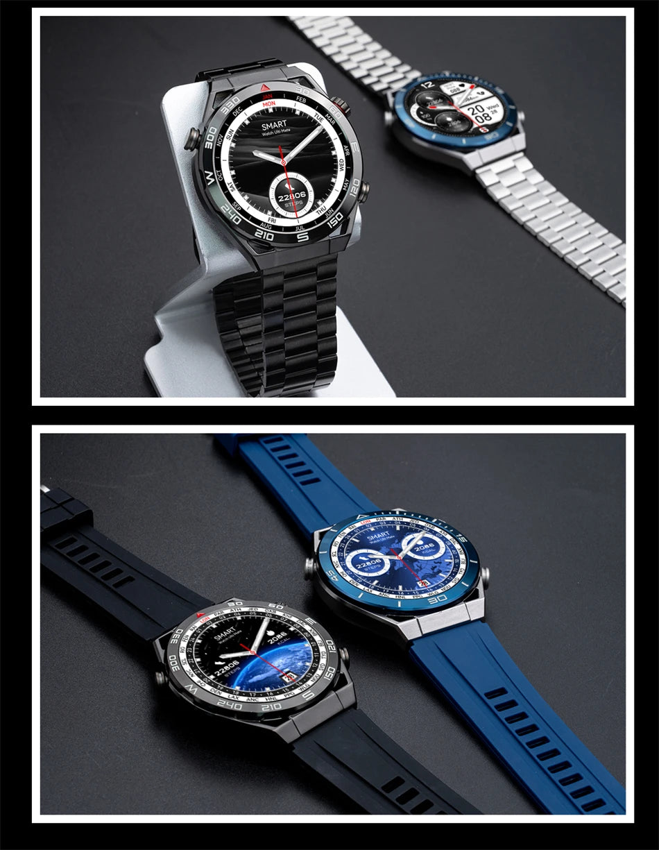 LIGE GPS Smart Watch Men 454*454 HD resolution Voice Calling NFC Watches Compass IP68 Waterproof ECG+PPG Smartwatch For Huawei