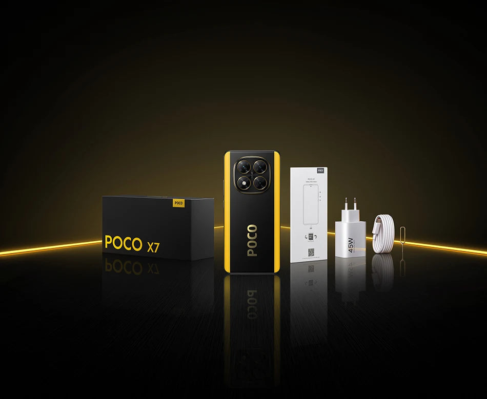 Global Version POCO X7 Smartphone 6.67" CrystalRes 1.5K FloW AMOLED Curved Display 50MP Main Camera 45W Turbo Charging NFC