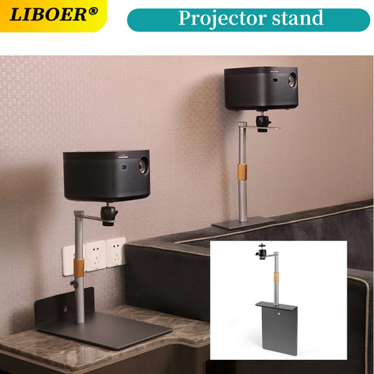 Multifunctional Projector Stand for Bedside Desktop Sofa Bed 360° Rotation Adjustable Thick Metal Base Projector Support Bracket