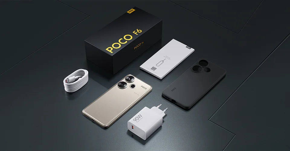 POCO F6 5G Global Version Cellphone 90W turbo charging 120Hz Flow AMOLED display 50MP camera system with OIS Snapdragon 8s Gen 3