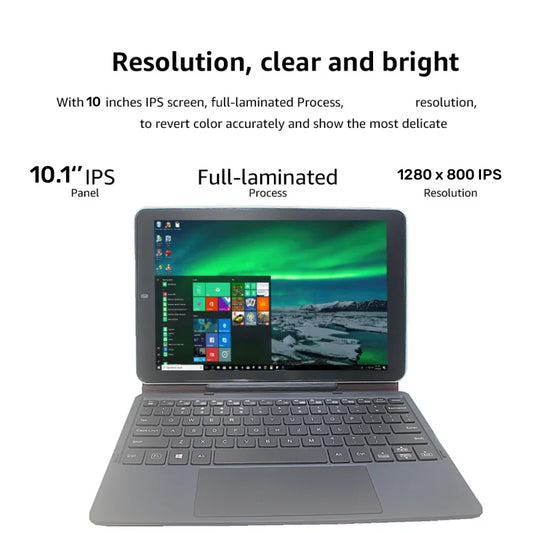 2 In1 Mini PC Tablet PC 10.1'' W102 WINDOWS 10 Z8350 Quad Core WIFI Dual Camera 1280 x 800 IPS  Screen HDMI-Compatible