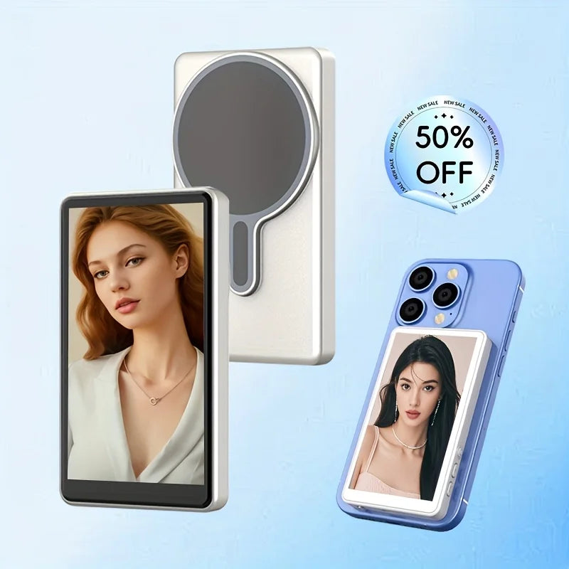 Smartphone Wireless Magnetic Selfie Monitor Screen iPhone Android Phone Vlog Live Video Recording Outdoor Selfie Assistance