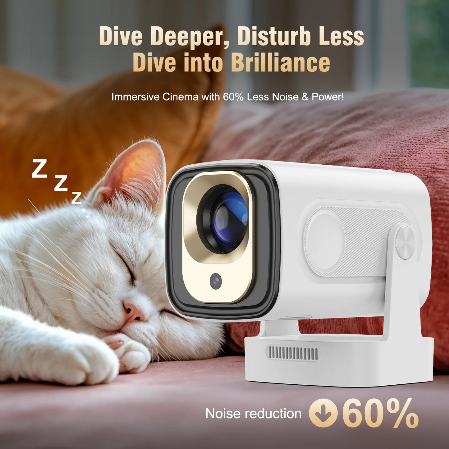 Magcubic HY310 Android 11 Projector 4K Native 1080P Auto Focus 330ANSI Dual Wifi with Air Mouse Voice Assistant Built Speaker