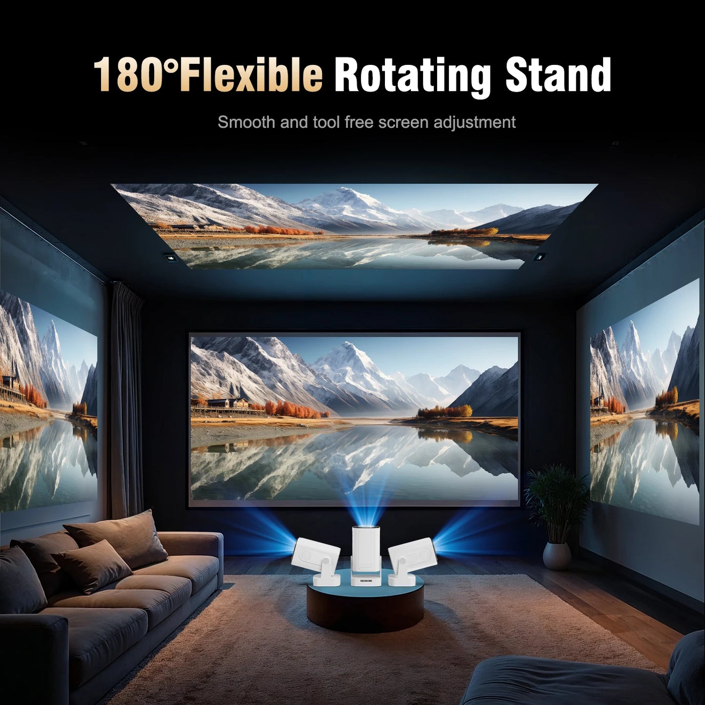 Magcubic HY310 Android 11 Projector 4K Native 1080P Auto Focus 330ANSI Dual Wifi with Air Mouse Voice Assistant Built Speaker