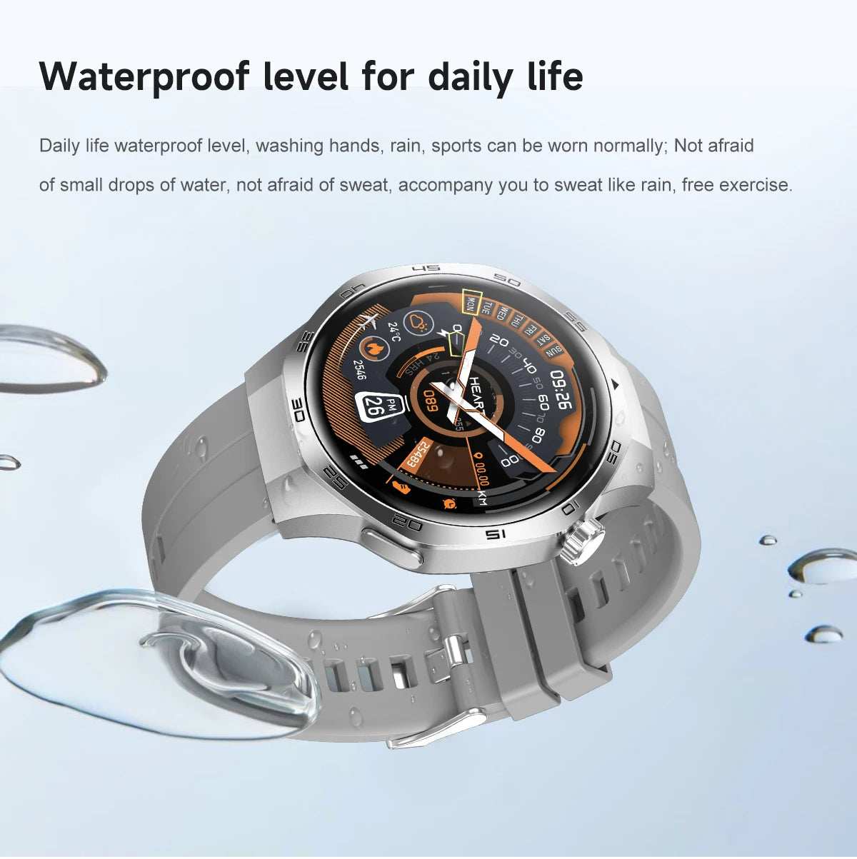 New Smartwatch For Huawei GT5 Men Outdoor Sports Compass Bluetooth Talk NFC Heart Rate GPS Track Weather Waterproof Smart watch