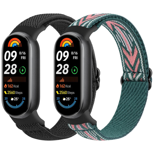 Nylon Loop Strap For Xiaomi Smart Band 9 8 Watchband Replacement NFC Elastic Wristband for Xiaomi Smart Band 9 8 Correa Bracelet