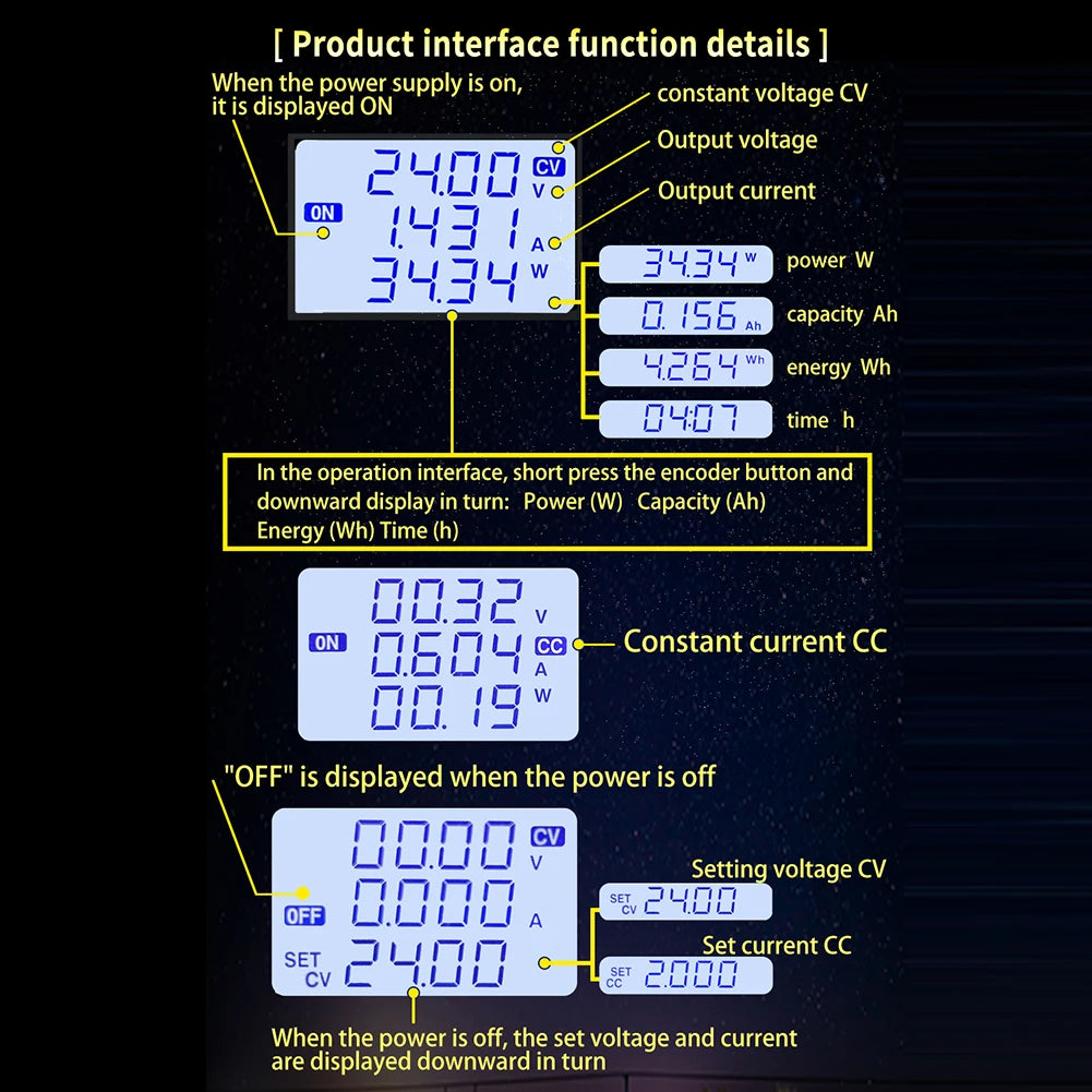 XY-SK35H CNC DC Voltage Constant Current Converter 5-30V To 6-36V 35W/80W 0-5.0A Buck Boost Regulated Power Supply Module