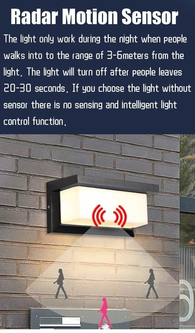 Extra Large LED outdoor lights waterproof IP65 Motion Sensor light led outdoor wall light outdoor lighting outdoor wall lamp