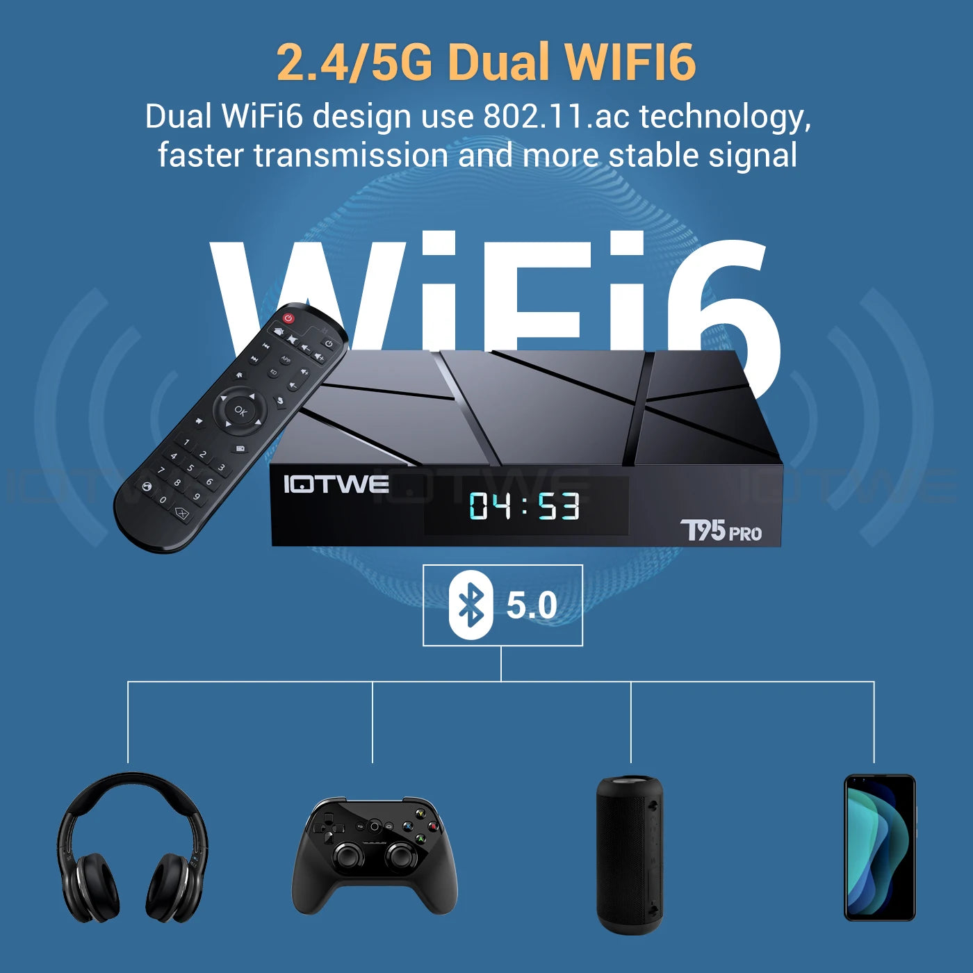 T95 Max H618 Smart TV Box Android 13 Set-Top-Box H618 Quad Core 6K WIFI6 BT5.0 T95Pro Media Player Smart Set-Top-Box 4GB+32GB