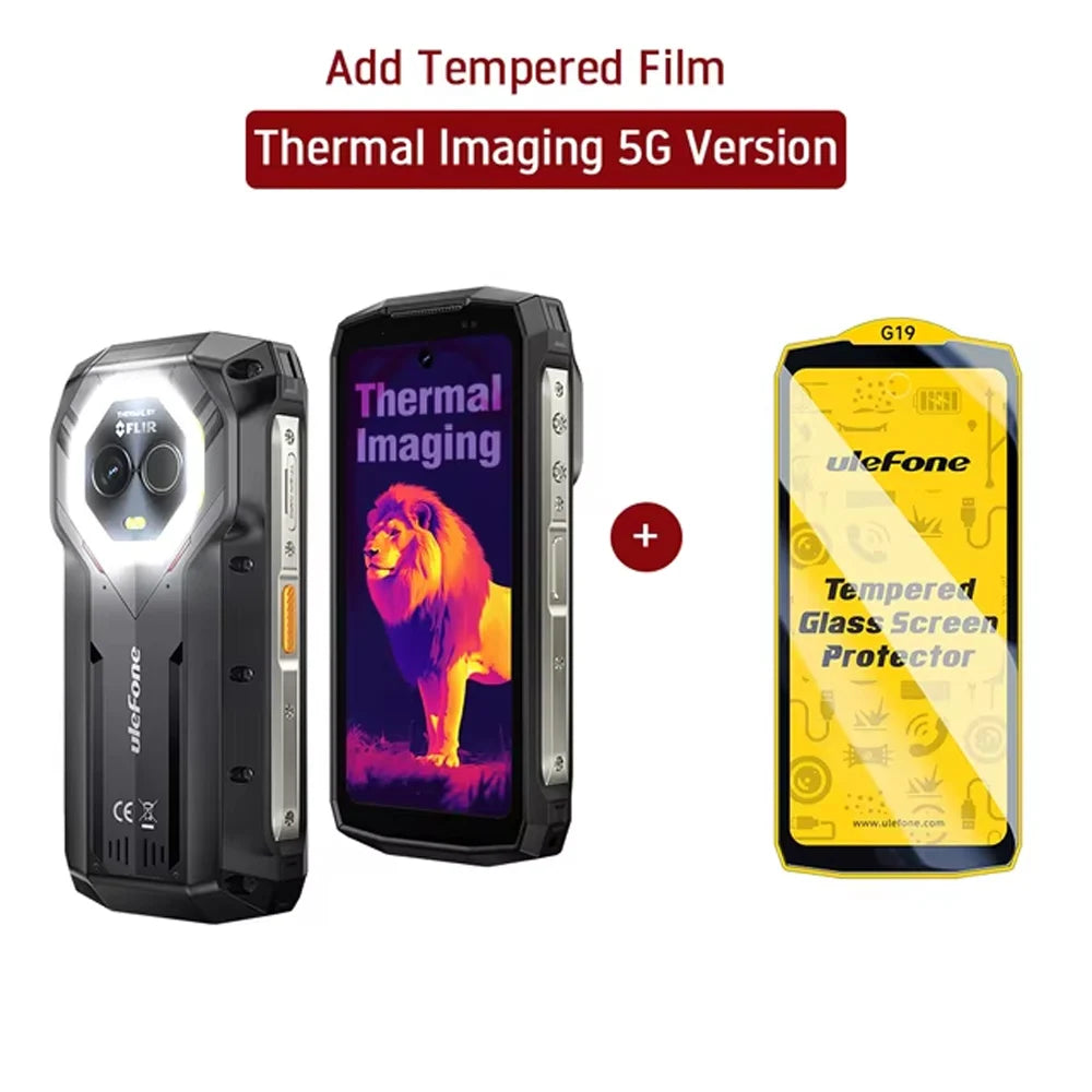 Ulefone Armor Mini 20T Pro 5G Rugged Thermal lmaging By FLIR® 16GB+256GB 4.7" Display LED Light Android 14 6200mAh 33W Global
