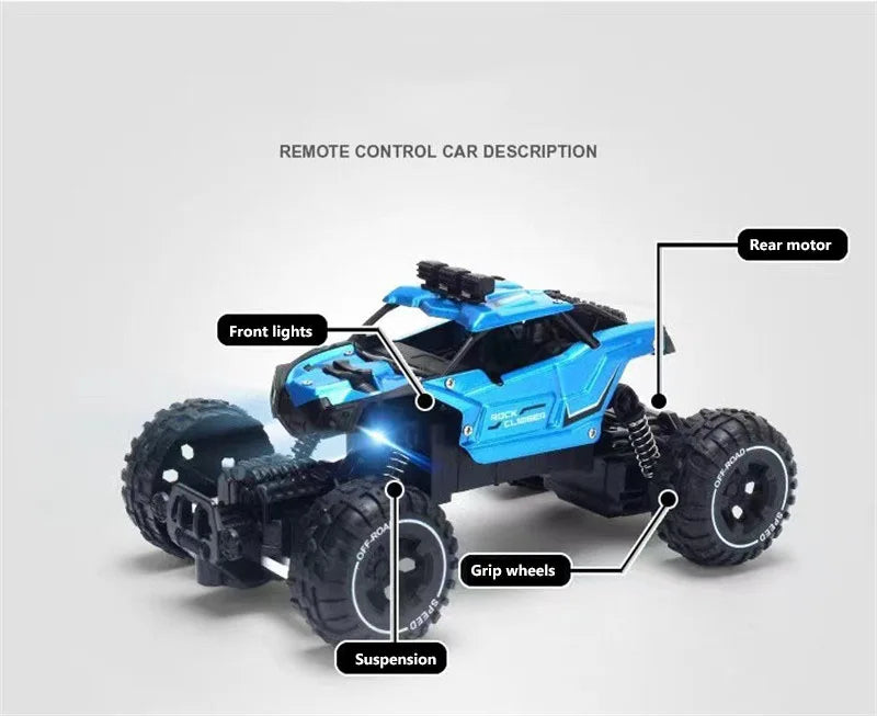 Alloy High-Speed Drift 2.4GH Radio Controlled Toy Vehicles Car Charging Remote Control For Kids Children Boys Creative Cool Gift