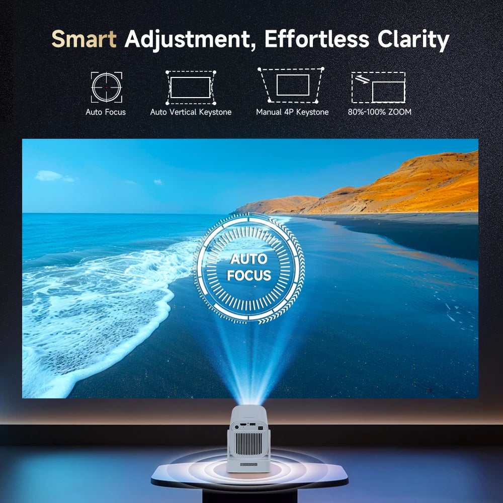 Magcubic HY310 Android 11 Projector 4K Native 1080P Auto Focus 330ANSI Dual Wifi with Air Mouse Voice Assistant Built Speaker