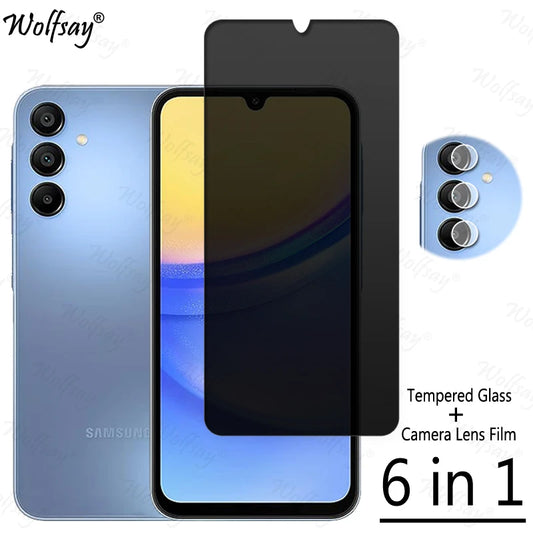 Privacy Screen Protector For Samsung Galaxy A16 5G Anti-Spy Tempered Glass Samsung A16 5G Camera Glass For Samsung A16 5G Glass