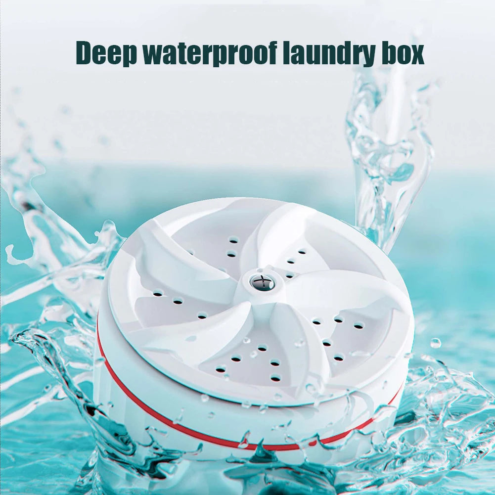 Mini Washing Machine USB Rotating Turbine Portable Washing Machine For Socks Underwear Wash Dishes For Travel Home Business Trip