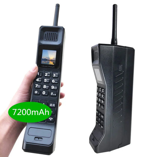 2024 NEW 7200mAh Powerbank Bluetooth Dialer Mobile Phone Push-button Dual SIM Telephone music player FM radio Without Camera