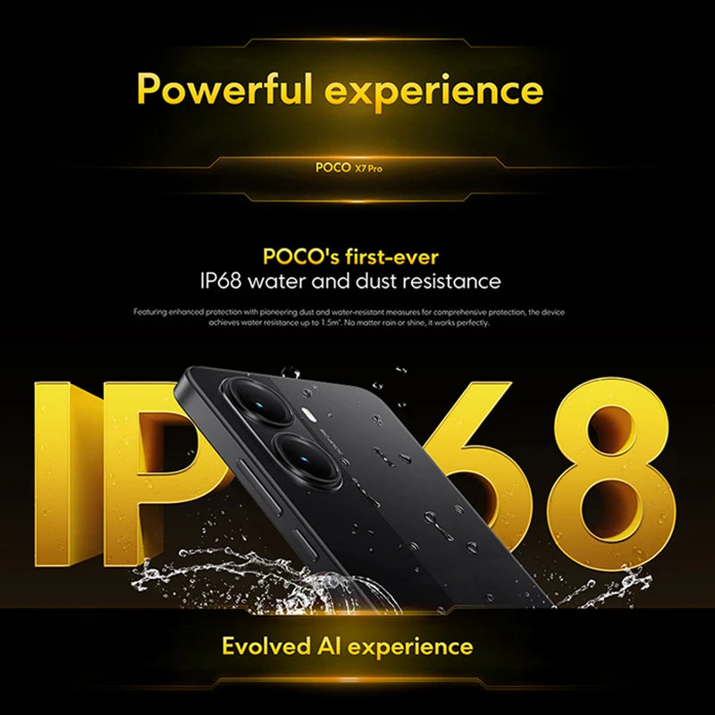 Global Version POCO X7 Pro Smartphone Dimensity 8400-Ultra 6000mAh 90W HyperCharge 6.67" AMOLED display NFC Xiaomi HyperOS 2