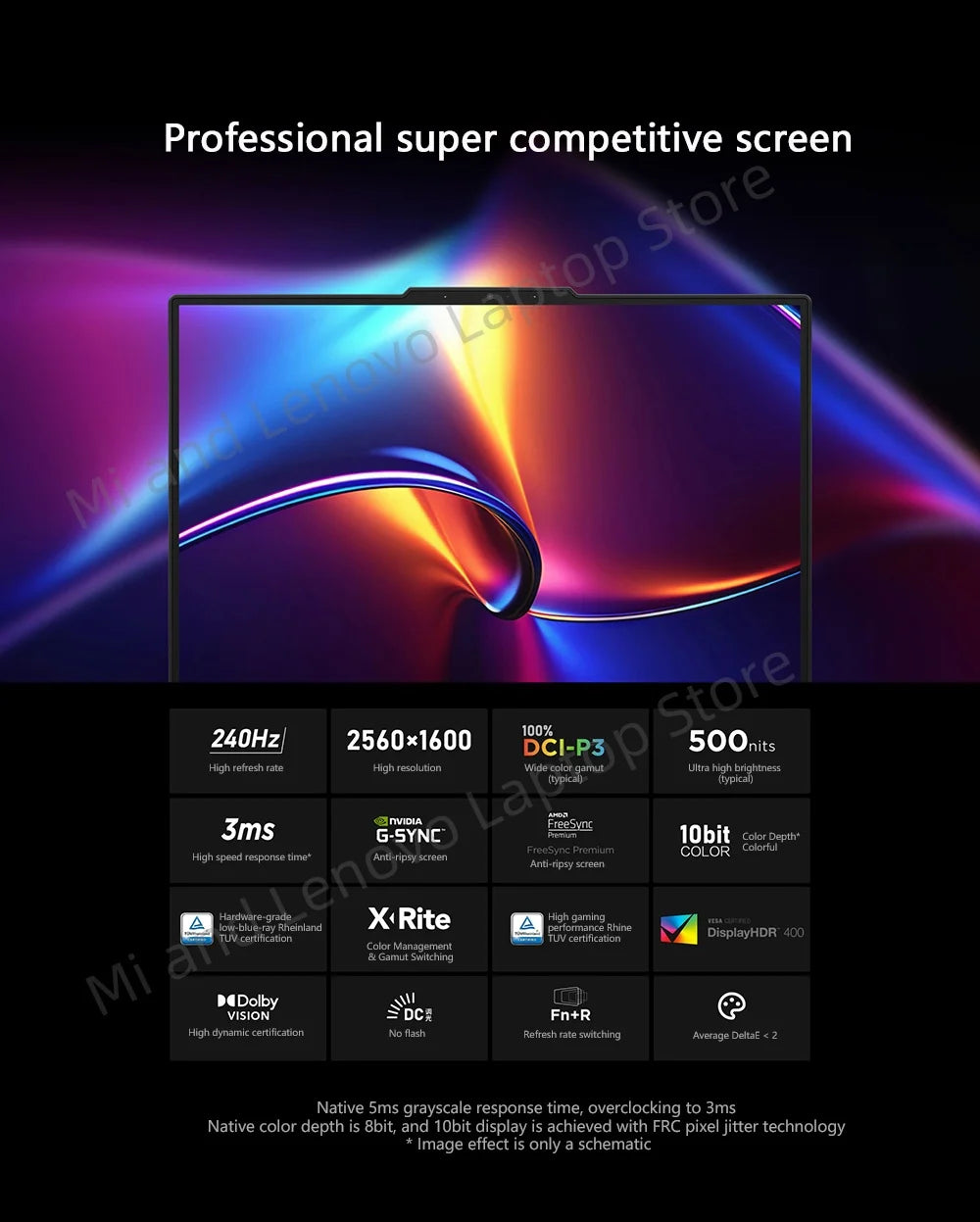Lenovo LEGION R9000P 2025 R9 8945HX RTX 5060 32GB 1TB 16inch 2.5K 240Hz Game Screen