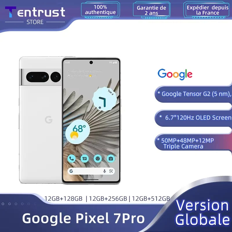 Google Pixel 7 Pro 5G Smartphone 12GB RAM 128GB/256GB ROM 6.7" 120HZ OLED NFC Android 13 IP68 dust/water resistant Phone