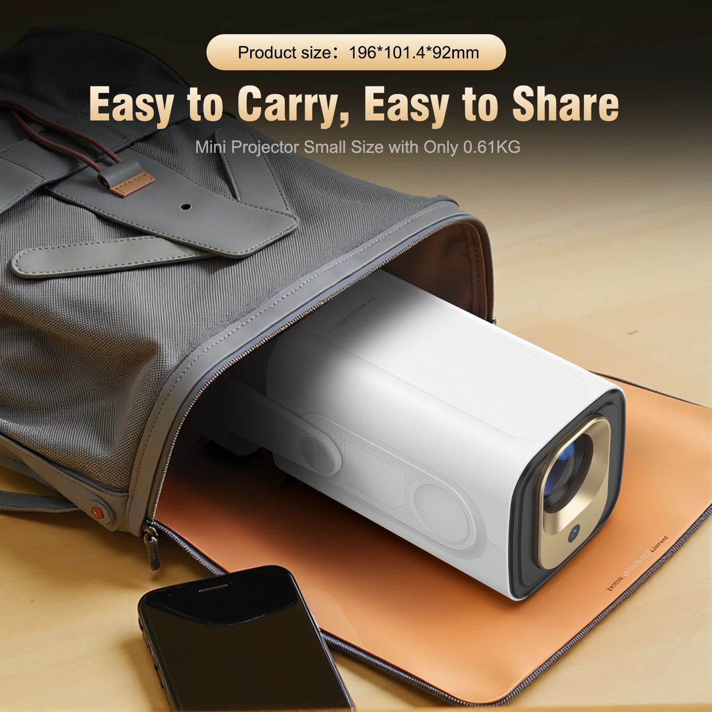 Magcubic HY310 Android 11 Projector 4K Native 1080P Auto Focus 330ANSI Dual Wifi with Air Mouse Voice Assistant Built Speaker