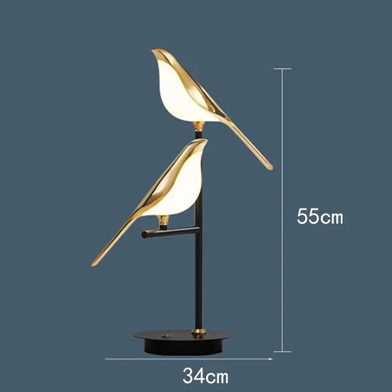 Modern LED Floor Lamps Table Desk Light with Bird Lighting for Bedroom Living Room