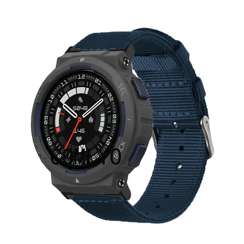 For Amazfit Active EDGE Strap Smart Watch Nylon Canvas Sports Bracelet Women men Screen Protector Accessories